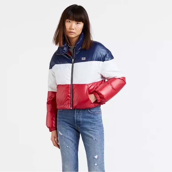 Levi's Jackets & Blazers - Levi’s striped colorblock sam cropped puffer jacket size xl